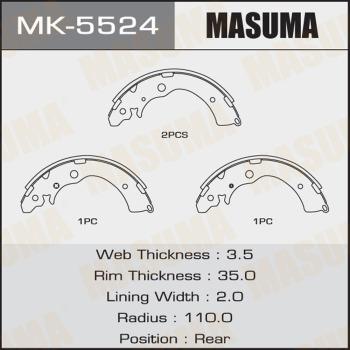 MASUMA MK-5524 - Jeu de mâchoires de frein cwaw.fr