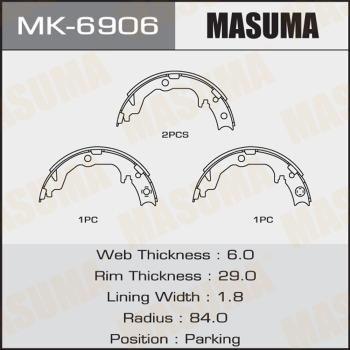 MASUMA MK-6906 - Jeu de mâchoires de frein cwaw.fr