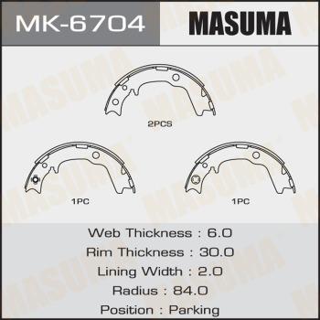 MASUMA MK-6704 - Jeu de mâchoires de frein cwaw.fr