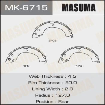 MASUMA MK-6715 - Jeu de mâchoires de frein cwaw.fr