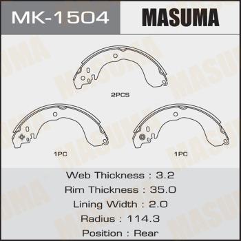 MASUMA MK-1504 - Jeu de mâchoires de frein cwaw.fr