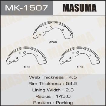 MASUMA MK-1507 - Jeu de mâchoires de frein cwaw.fr