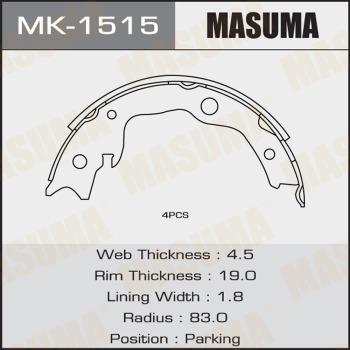 MASUMA MK-1515 - Jeu de mâchoires de frein cwaw.fr