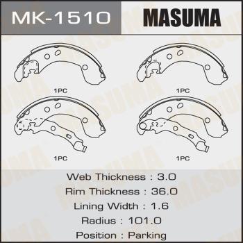 MASUMA MK-1510 - Jeu de mâchoires de frein cwaw.fr