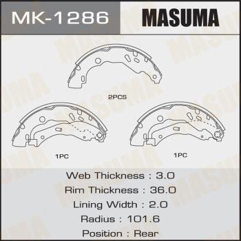 MASUMA MK-1286 - Jeu de mâchoires de frein cwaw.fr