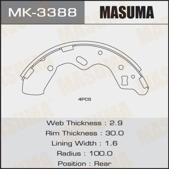 MASUMA MK-3388 - Jeu de mâchoires de frein cwaw.fr