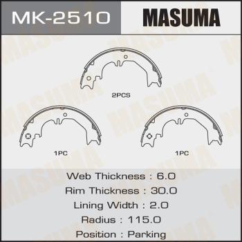 MASUMA MK-2510 - Jeu de mâchoires de frein cwaw.fr