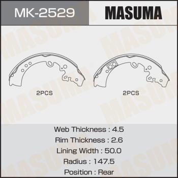 MASUMA MK-2529 - Jeu de mâchoires de frein cwaw.fr