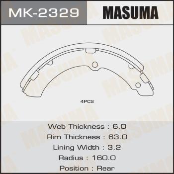 MASUMA MK-2329 - Jeu de mâchoires de frein cwaw.fr