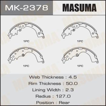 MASUMA MK-2378 - Jeu de mâchoires de frein cwaw.fr