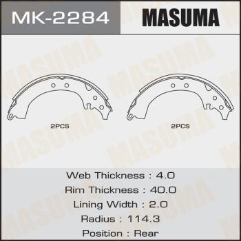 MASUMA MK-2284 - Jeu de mâchoires de frein cwaw.fr