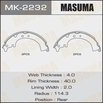 MASUMA MK-2232 - Jeu de mâchoires de frein cwaw.fr