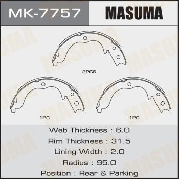 MASUMA MK-7757 - Jeu de mâchoires de frein cwaw.fr