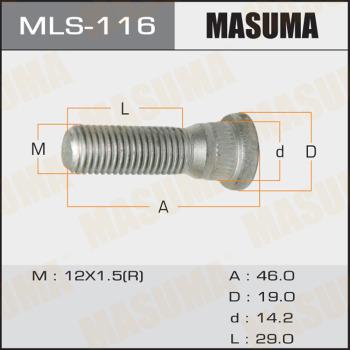 MASUMA MLS-116 - Boulon de roue cwaw.fr