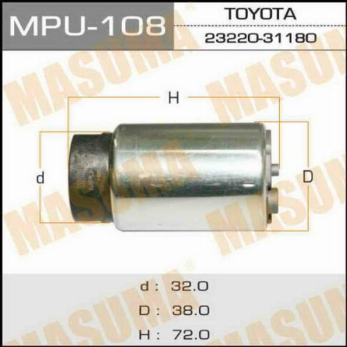 MASUMA MPU-108 - Pompe à carburant cwaw.fr