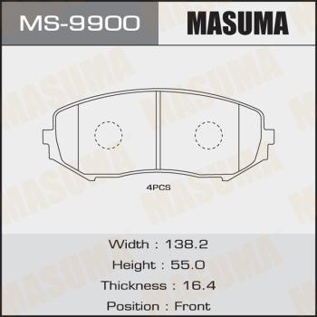 MASUMA MS-9900 - Jeu de mâchoires de frein cwaw.fr