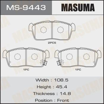 MASUMA MS-9443 - Jeu de mâchoires de frein cwaw.fr