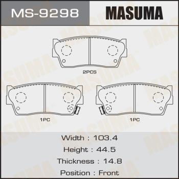 MASUMA MS-9298 - Jeu de mâchoires de frein cwaw.fr