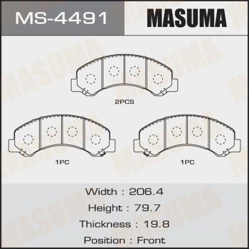 MASUMA MS-4491 - Jeu de mâchoires de frein cwaw.fr