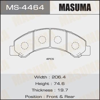 MASUMA MS-4464 - Jeu de mâchoires de frein cwaw.fr