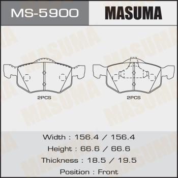 MASUMA MS-5900 - Jeu de mâchoires de frein cwaw.fr