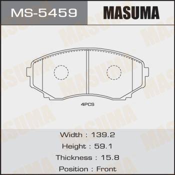 MASUMA MS-5459 - Jeu de mâchoires de frein cwaw.fr