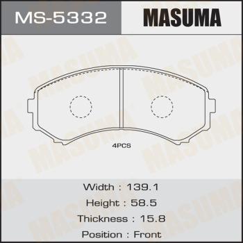 MASUMA MS-5332 - Jeu de mâchoires de frein cwaw.fr