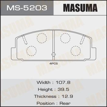 MASUMA MS-5203 - Kit de plaquettes de frein, frein à disque cwaw.fr