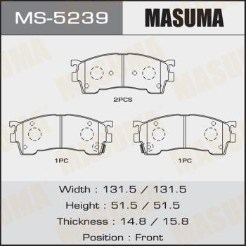 MASUMA MS-5239 - Jeu de mâchoires de frein cwaw.fr