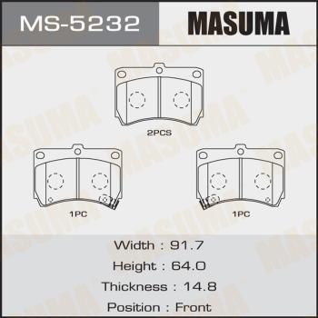 MASUMA MS-5232 - Jeu de mâchoires de frein cwaw.fr