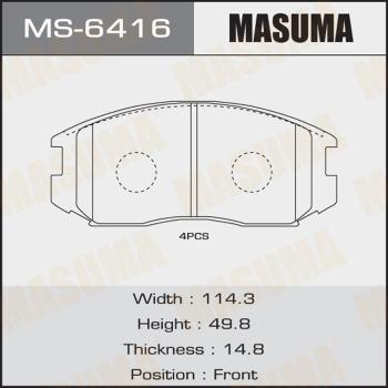 MASUMA MS-6416 - Jeu de mâchoires de frein cwaw.fr