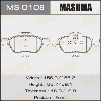 MASUMA MS-0109 - Jeu de mâchoires de frein cwaw.fr