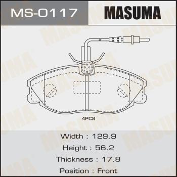 MASUMA MS-0117 - Jeu de mâchoires de frein cwaw.fr