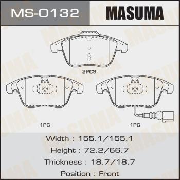 MASUMA MS-0132 - Jeu de mâchoires de frein cwaw.fr