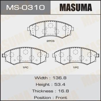 MASUMA MS-0310 - Jeu de mâchoires de frein cwaw.fr