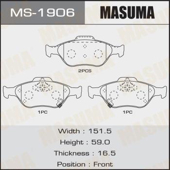 MASUMA MS-1906 - Jeu de mâchoires de frein cwaw.fr