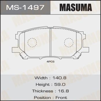 MASUMA MS-1497 - Jeu de mâchoires de frein cwaw.fr