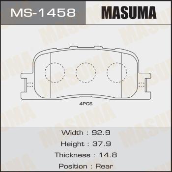 MASUMA MS-1458 - Jeu de mâchoires de frein cwaw.fr