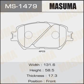 MASUMA MS-1479 - Jeu de mâchoires de frein cwaw.fr