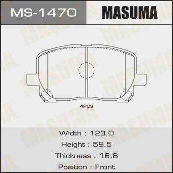 MASUMA MS-1470 - Jeu de mâchoires de frein cwaw.fr