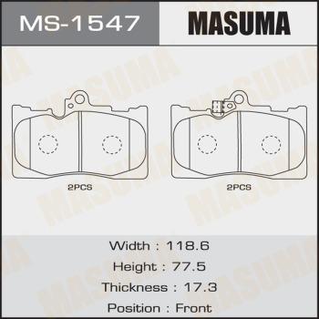 MASUMA MS-1547 - Jeu de mâchoires de frein cwaw.fr