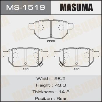 MASUMA MS-1519 - Jeu de mâchoires de frein cwaw.fr