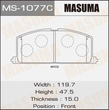 MASUMA MS-1077 - Jeu de mâchoires de frein cwaw.fr