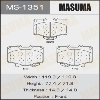 MASUMA MS-1351 - Jeu de mâchoires de frein cwaw.fr