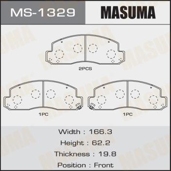 MASUMA MS-1329 - Jeu de mâchoires de frein cwaw.fr