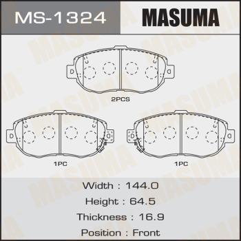 MASUMA MS-1324 - Jeu de mâchoires de frein cwaw.fr