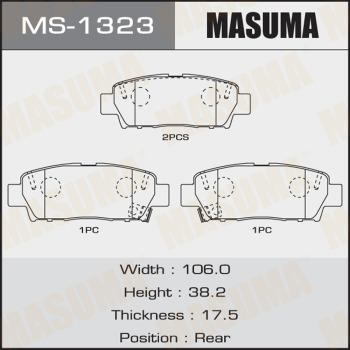 MASUMA MS-1323 - Jeu de mâchoires de frein cwaw.fr