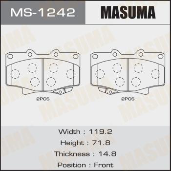 MASUMA MS-1242 - Jeu de mâchoires de frein cwaw.fr