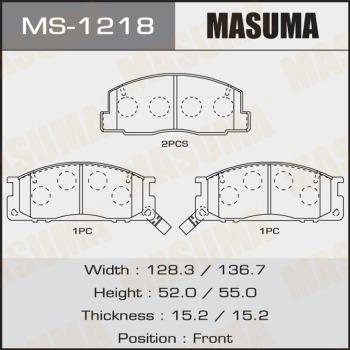 MASUMA MS-1218 - Jeu de mâchoires de frein cwaw.fr