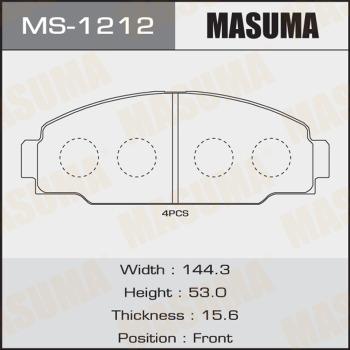 MASUMA MS-1212 - Jeu de mâchoires de frein cwaw.fr